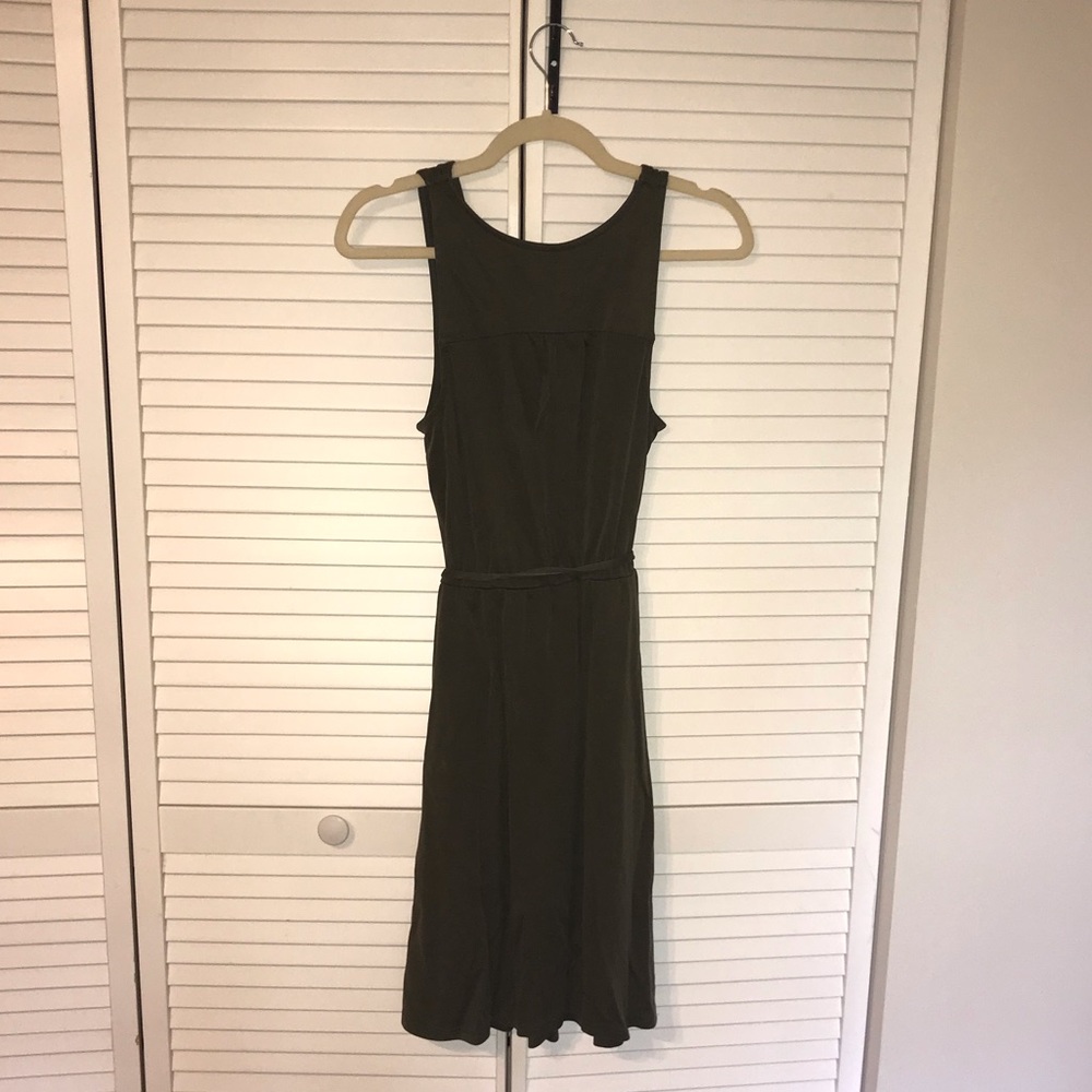 Olive green wrap dress